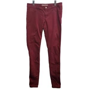 HOLLISTER CALIFORNIA Burgundy Wine Skinny Mid Rise Jegging Jeans Size 1 25w